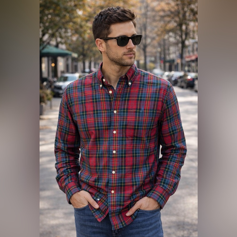 Ralph Lauren Men's Blake Multicolor Plaid Shirt Size Large